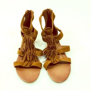 American eagle sandals brown size 10 w/ zipper